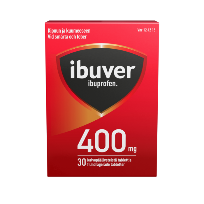 IBUVER tabletti, kalvopäällysteinen 400 mg 30 fol