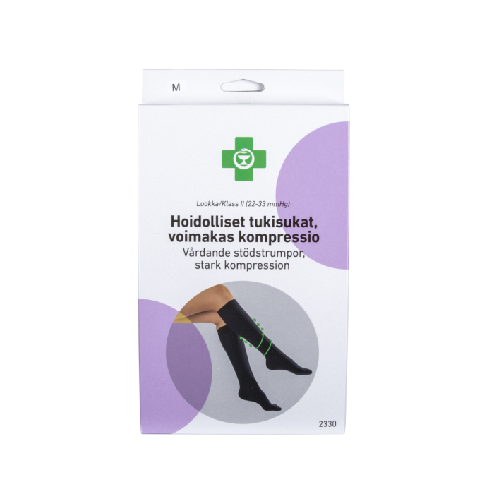APTEEKKI Hoidolliset tukisukat, voimakas kompressio (lk. II) L musta 1 pari kuva 2