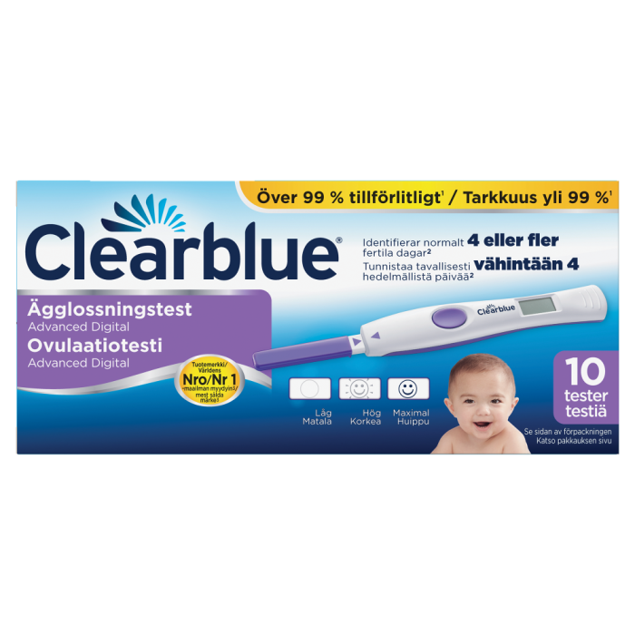 Clearblue digitaalinen ovulaatiotesti kahden hormonin tasot 10 KPL kuva 2