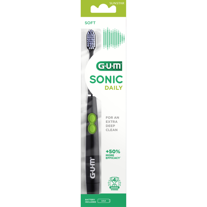 GUM Sonic Daily paristohammasharja sis. paristo musta 1 kpl kuva 2