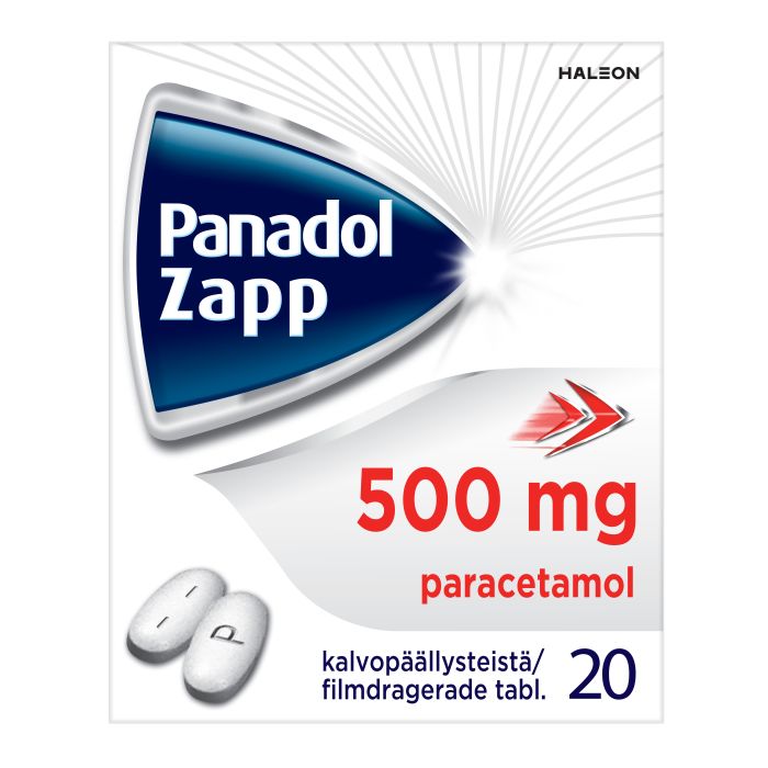 PANADOL ZAPP tabletti, kalvopäällysteinen 500 mg 20 fol kuva 1