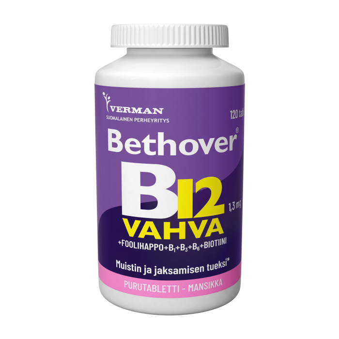 Bethover Vahva B12 Mansikka 120 tabl kuva 2