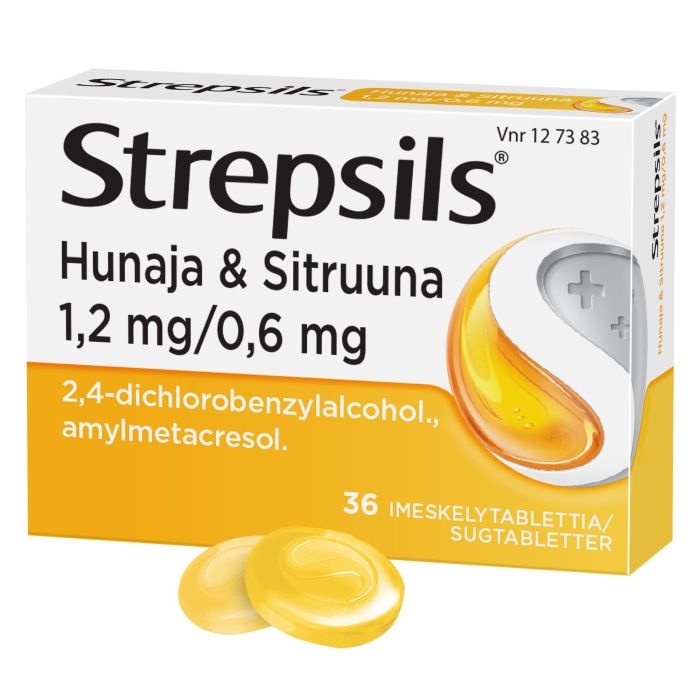 STREPSILS HUNAJA & SITRUUNA imeskelytabletti 1,2/0,6 mg 36 fol kuva 3