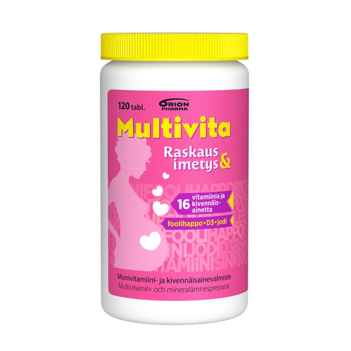 Multivita Raskaus ja imetys monivitamiini 120 tabl kuva 2