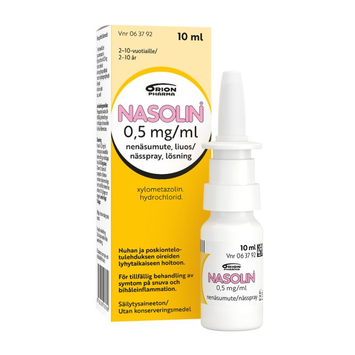 NASOLIN nenäsumute, liuos 0,5 mg/ml säilytysaineeton 10 ml kuva 4