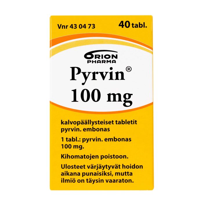 PYRVIN tabletti, kalvopäällysteinen 100 mg 40 kpl kuva 8