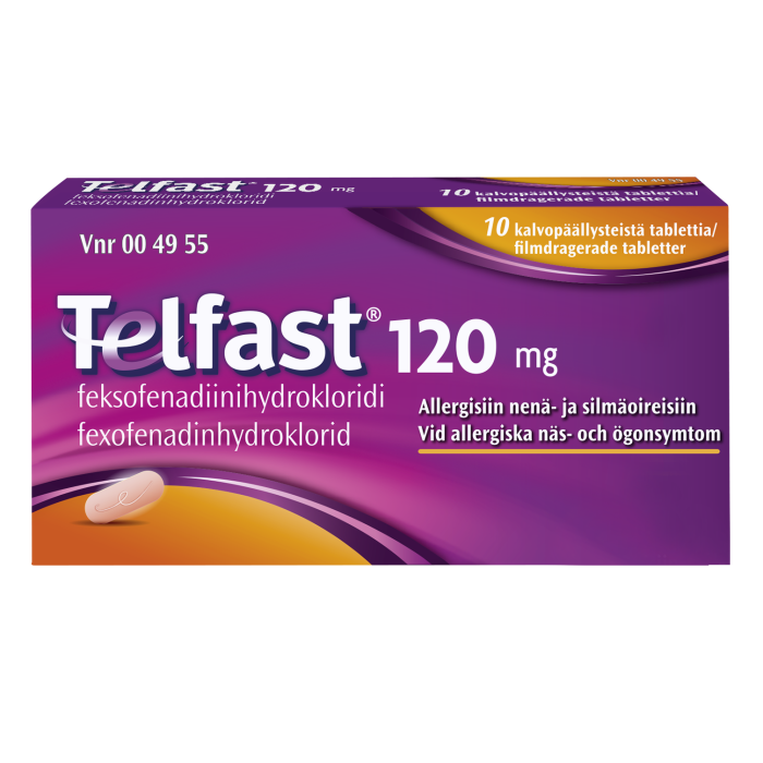 TELFAST tabletti, kalvopäällysteinen 120 mg 10 fol kuva 3