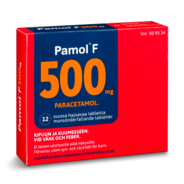 PAMOL F tabletti, suussa hajoava 500 mg 12 fol