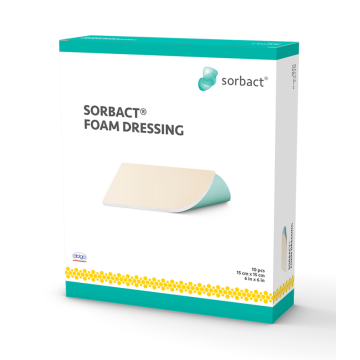 Sorbact Foam Dressing 15 cm x 15 cm 10 KPL