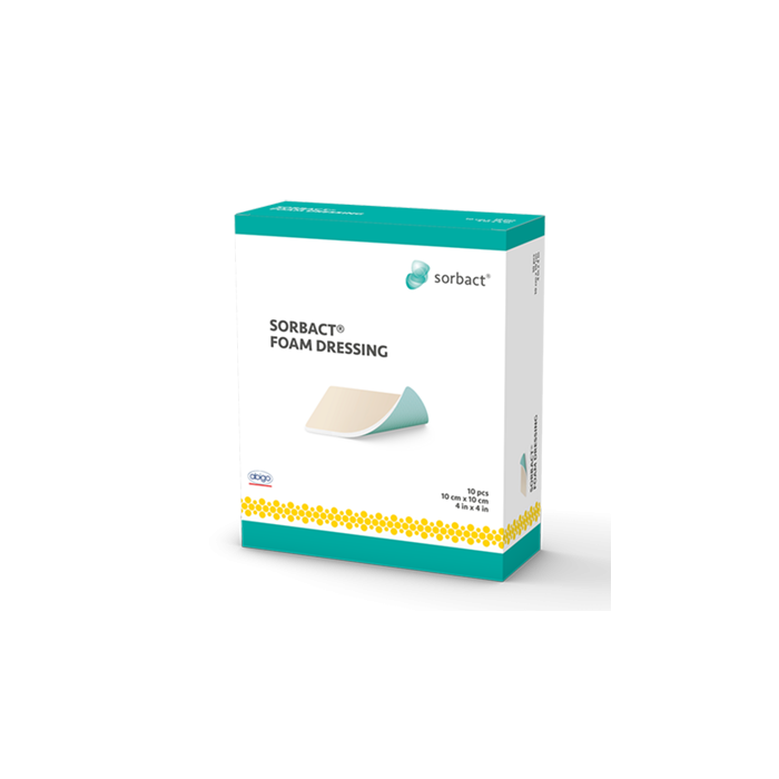 1000020101_Sorbact_Foam_Dressing_10cm_x_10cm_CE_98310_10_KPL_pakkauskuva_Pakkauskuva19765_png